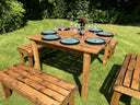Knights Eight Seat Table Set Green