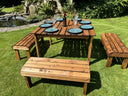 Knights Eight Seat Table Set Green