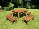 Knights Eight Seat Table Set Green