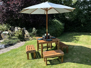 Knights Four Seat Table Set Grey
