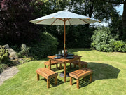 Knights Four Seat Table Set Grey
