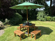 Knights Four Seat Table Set Green