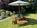 Knights Eight Seat Round Table Set Grey