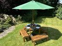 Knights Eight Seat Round Table Set Green