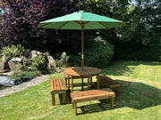 Knights Eight Seat Round Table Set Green
