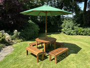 Knights Eight Seat Round Table Set Green