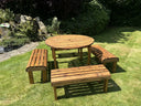 Knights Eight Seat Round Table Set Green