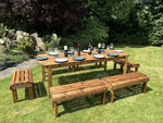 Knights Ten Seat Table Set Grey
