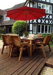 Eight Seater Table Set Burgundy