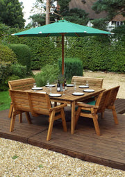 Eight Seater Table Set Green