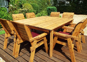 Eight Seater Table Set Burgundy