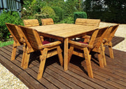Eight Seater Table Set Burgundy