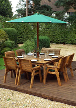 Eight Seater Table Set Green