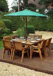 Eight Seater Table Set Green