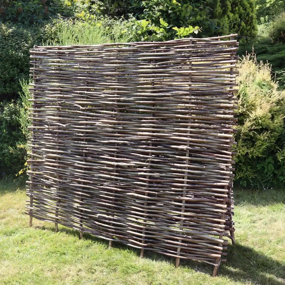 Capped Hazel Hurdle Fence Panel Premium Weave - Woven Wood