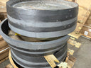 (DAMAGED PLEASE READ DESCRIPTION) 5X 83cm Grey/Black Band Barrel planters