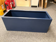 DAMAGED SAMPLE (READ DESCRIPTION) 100cm Zinc Navy Blue Trough Planter