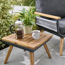 Kimora Relax Bistro with foot stools with Grey Fabric Cushion
