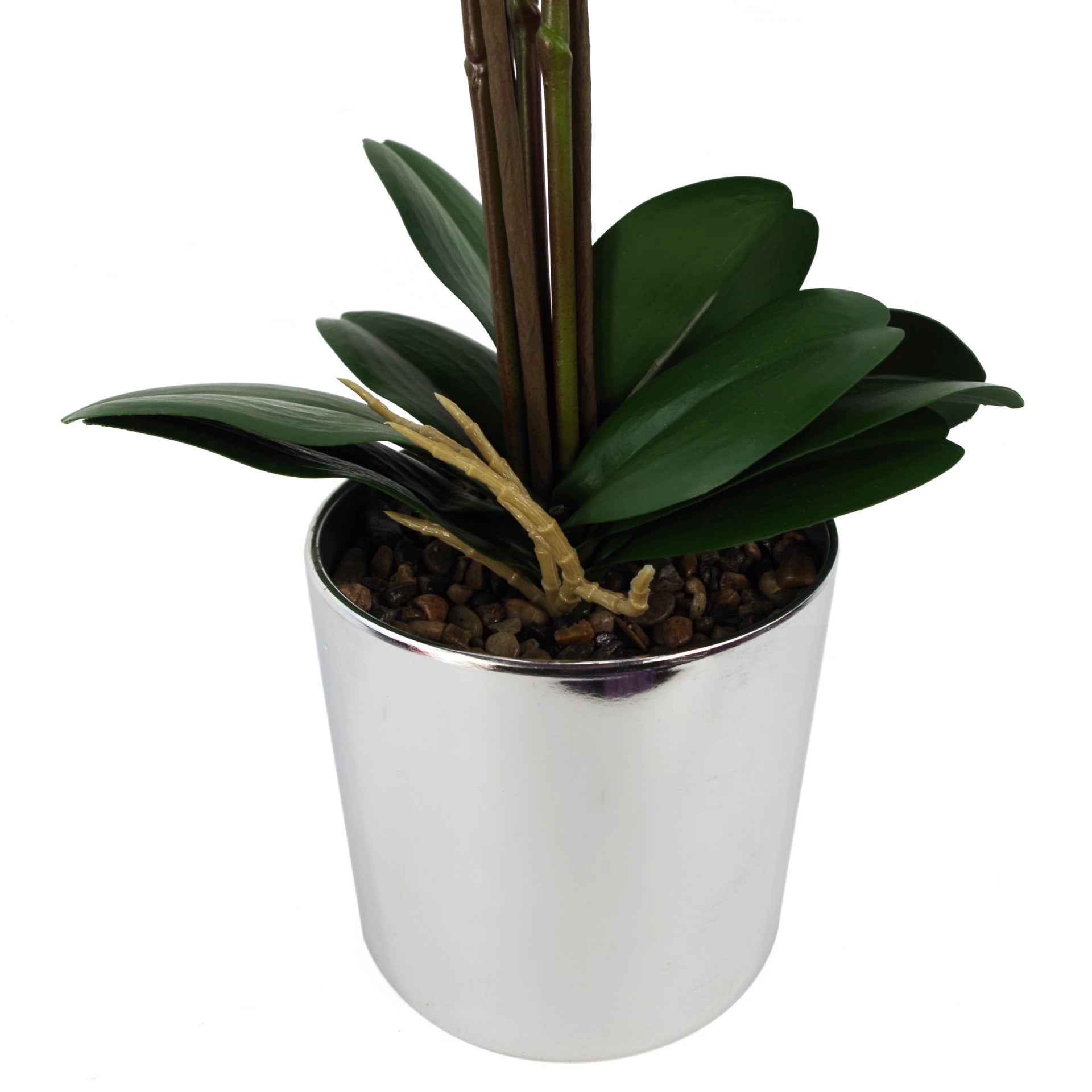 52cm Artificial Orchid Large -White / Silver