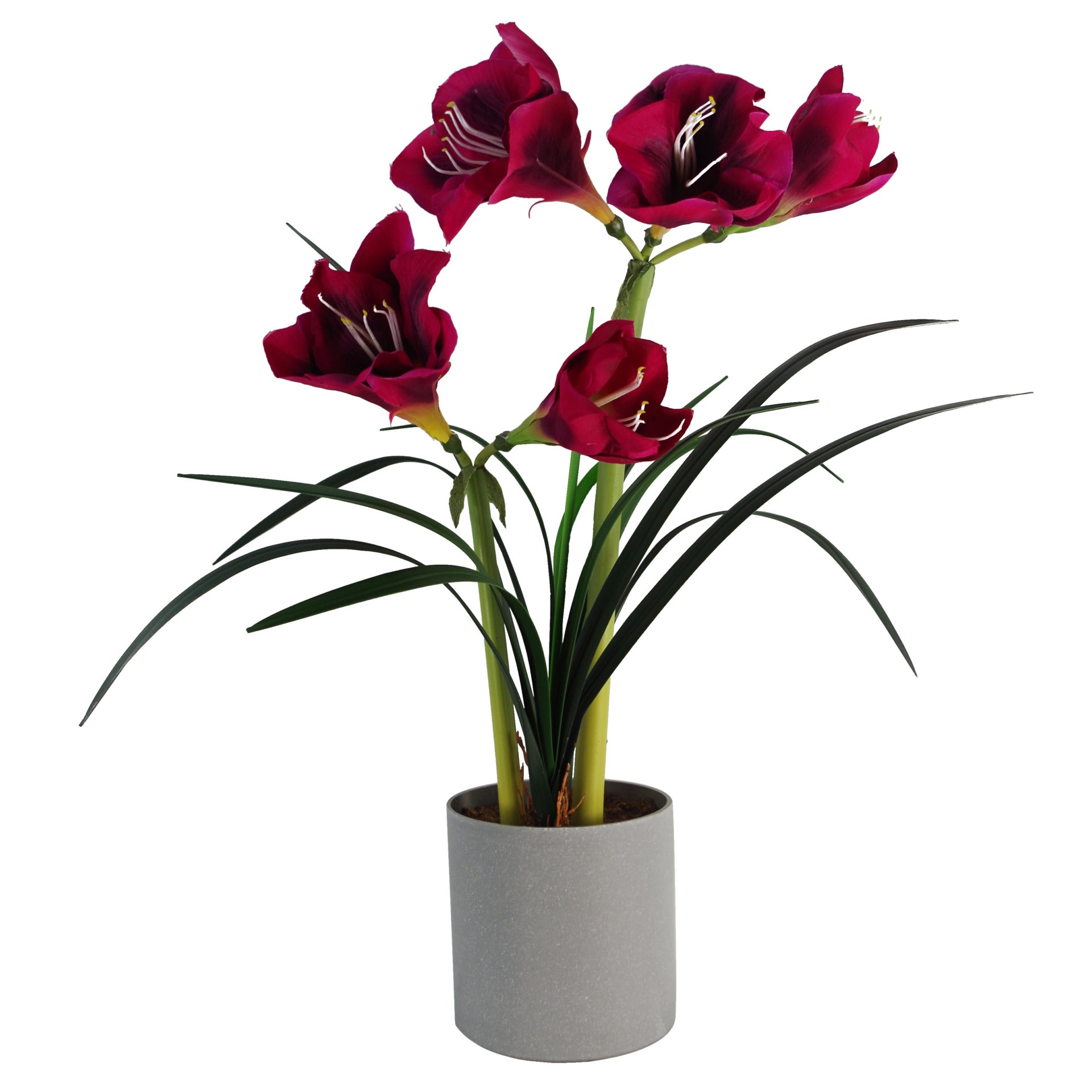 60cm Artificial Amarylis Pink