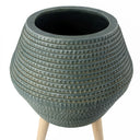 Large Composite Blue Grey Planter with Stand