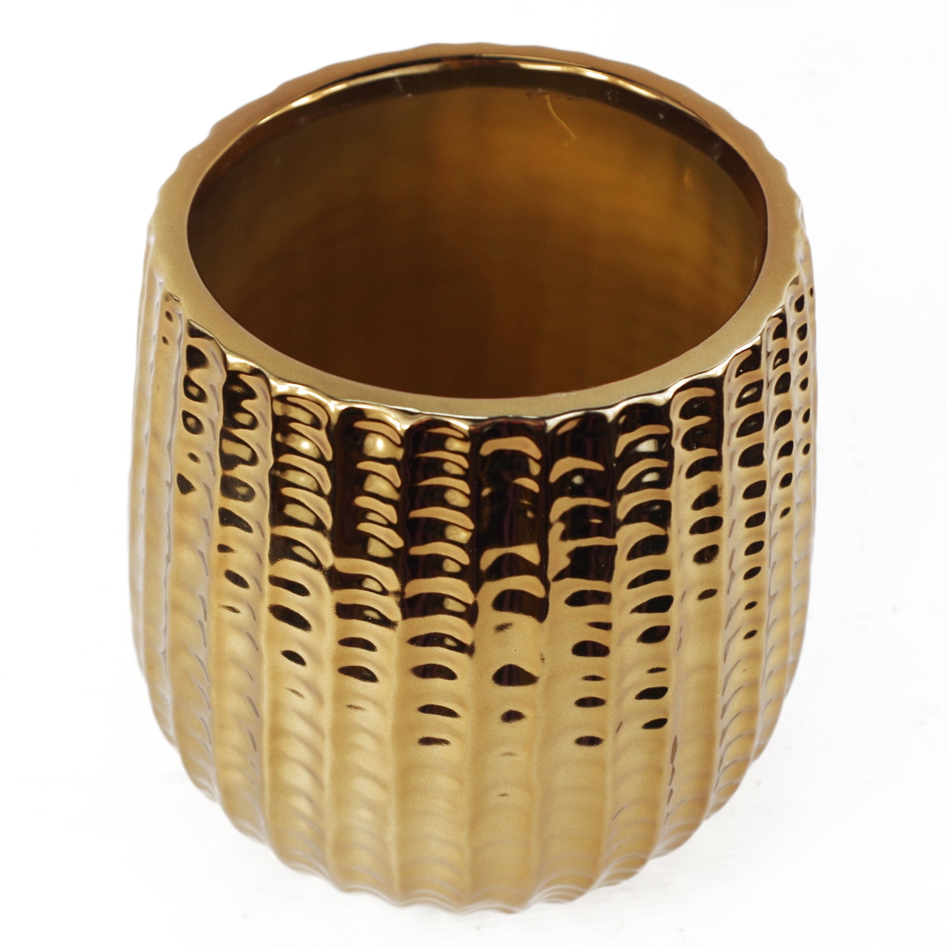 16cm Gold Ceramic Planter