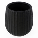 16cm Black Ceramic Planter