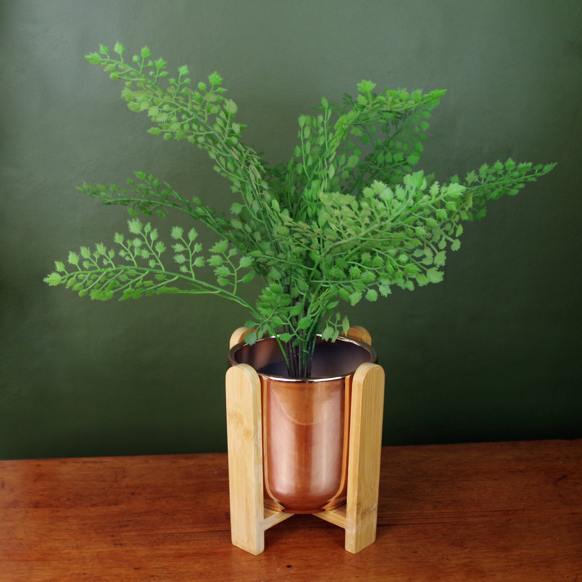 bamboo plant pots uk Gold Ceramic Planter Bamboo Stand Plant Pot