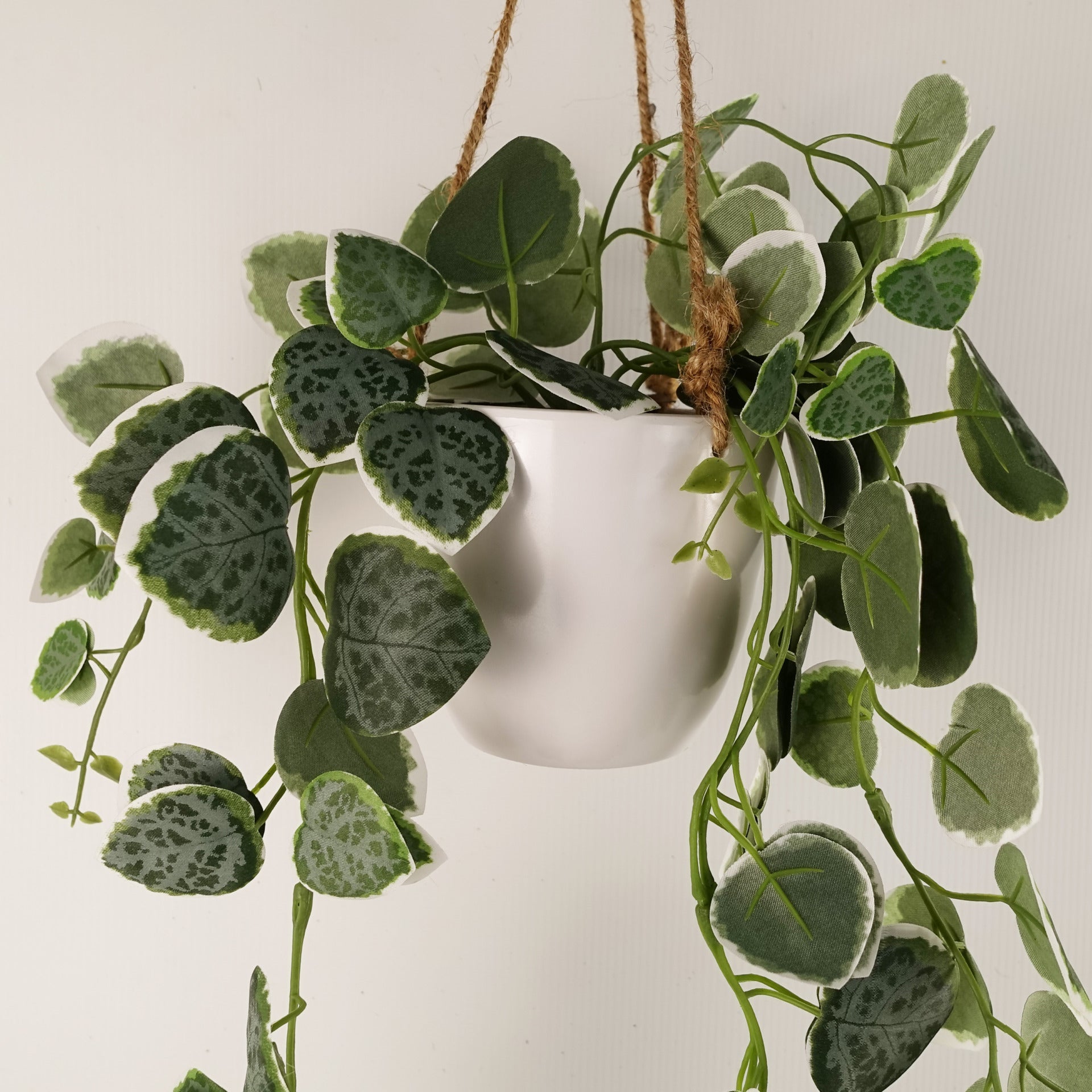 90cm Artificial Potted Hanging Trailing Green Plant - String of Hearts