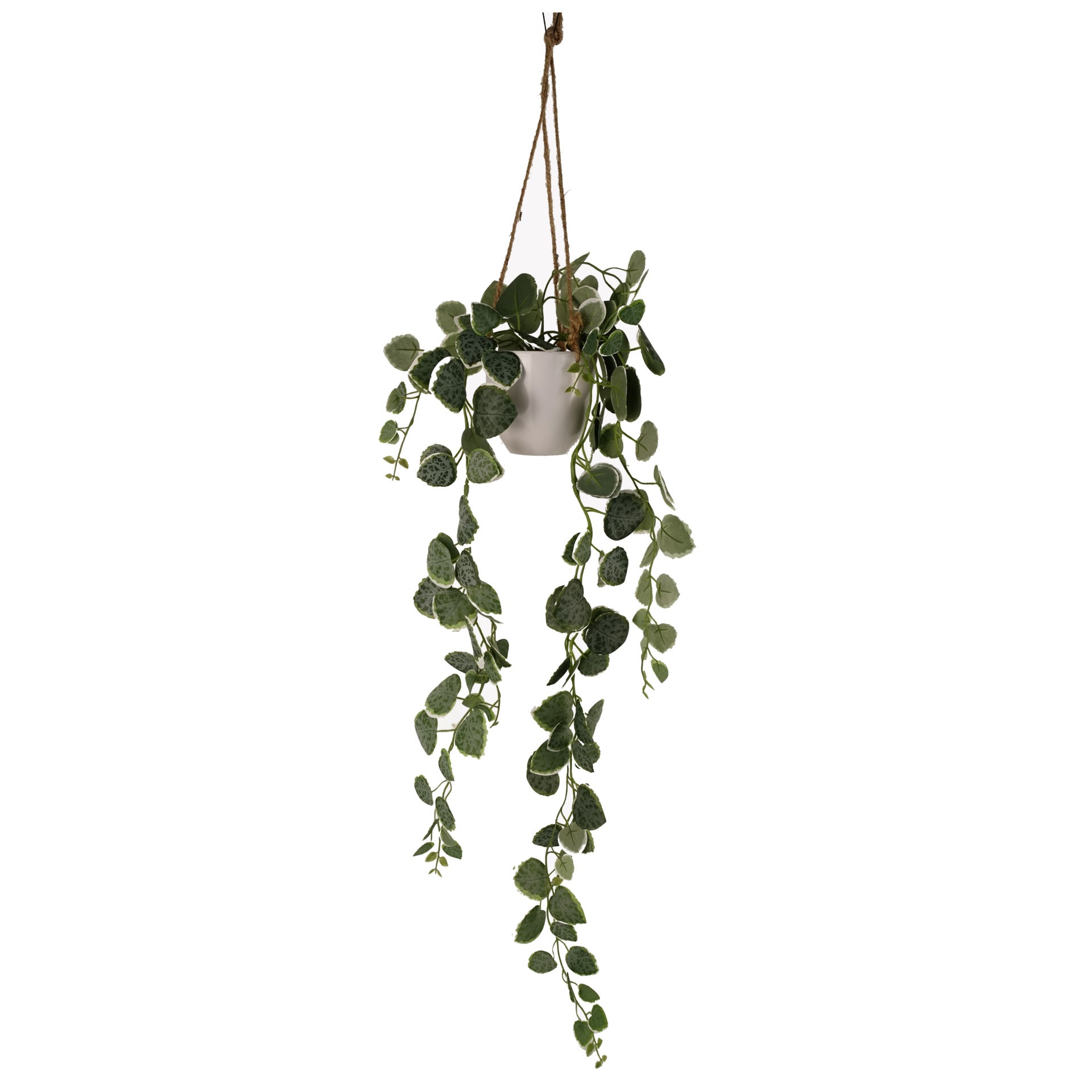 90cm Artificial Potted Hanging Trailing Green Plant - String of Hearts