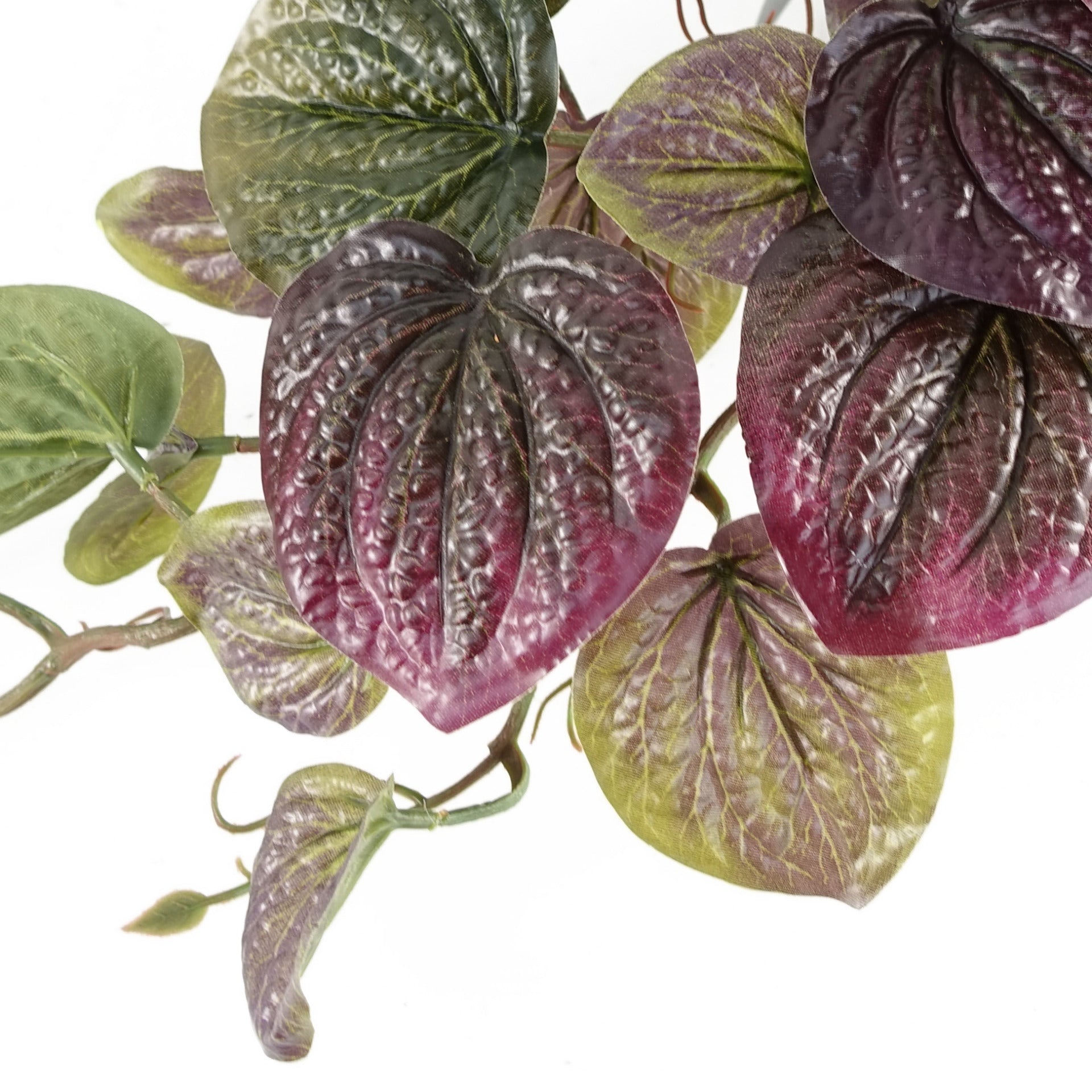 pothos plant purple 35cm Artificial Trailing Purple Potted Pothos Plant – Woven Wood