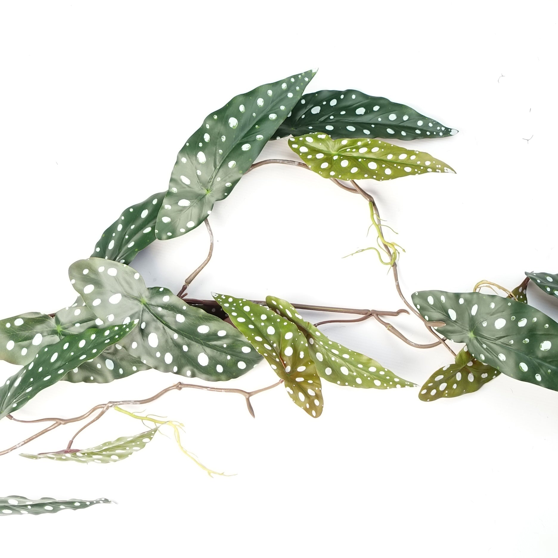 6 x 110cm Artificial Hanging Trailing Begonia Maculata Spotted Plant