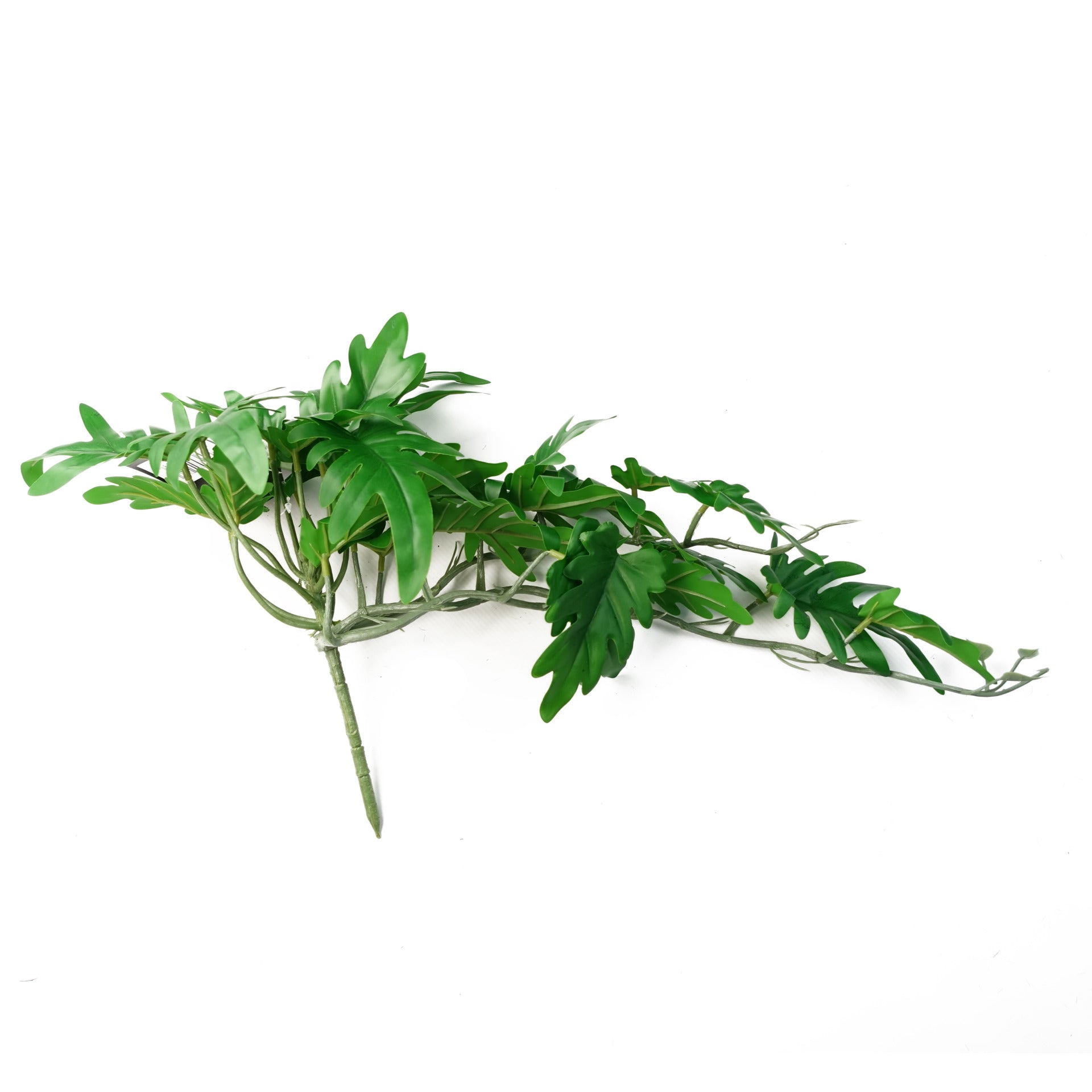 large leaf philodendron artificial 50cm Artificial Trailing Philodendron Large Leaf Plant – Woven Wood