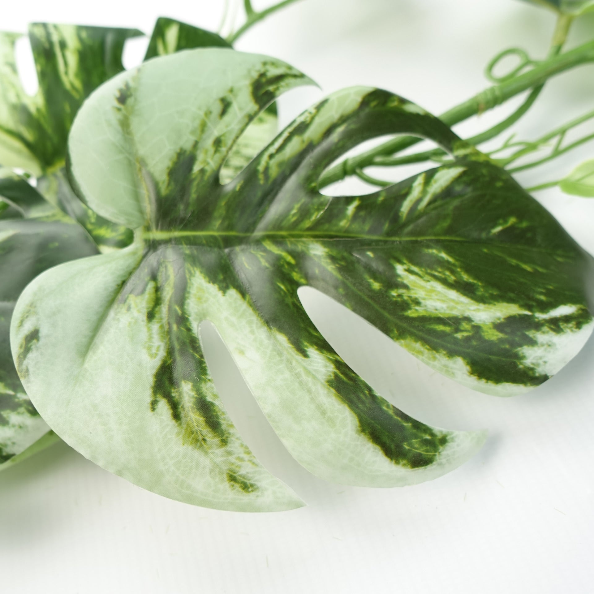 6 x 180cm Artificial Hanging Trailing Variegated Monstera Plant