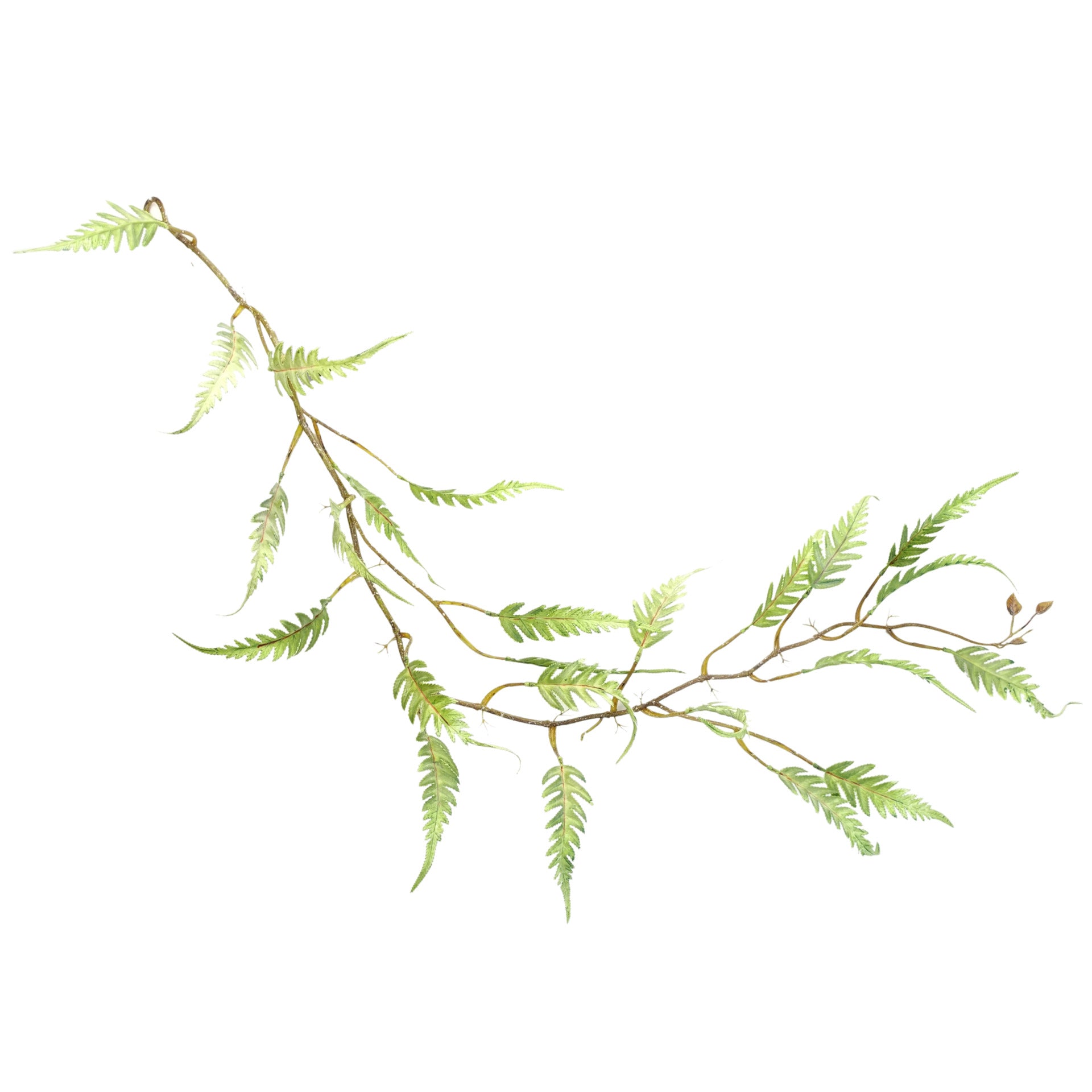 6 x 125cm Artificial Hanging Trailing Fern Plant