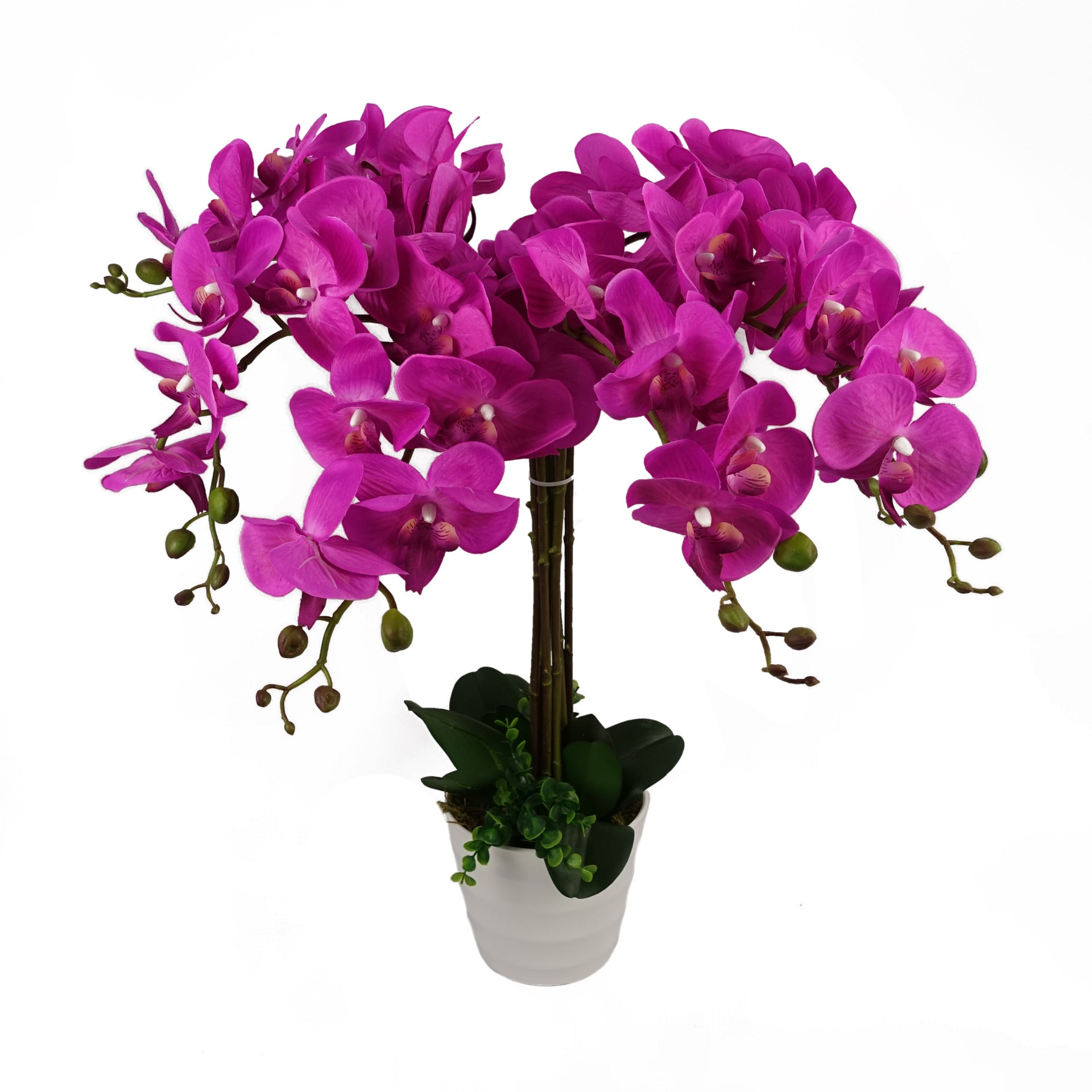 85cm Artificial Deluxe Bush Orchid - Dark Pink