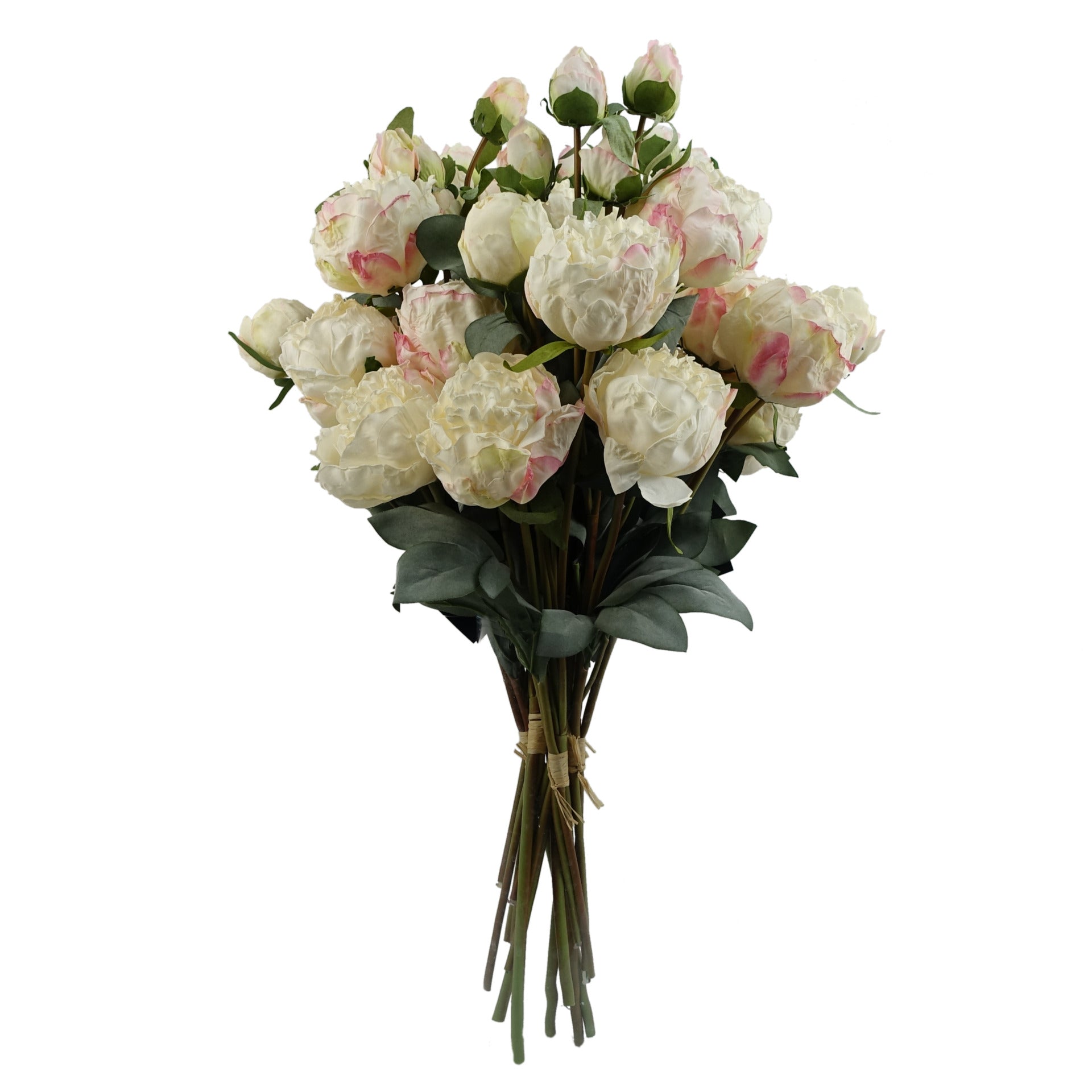 6 x 55cm Cream Peony Artificial Flower Stems