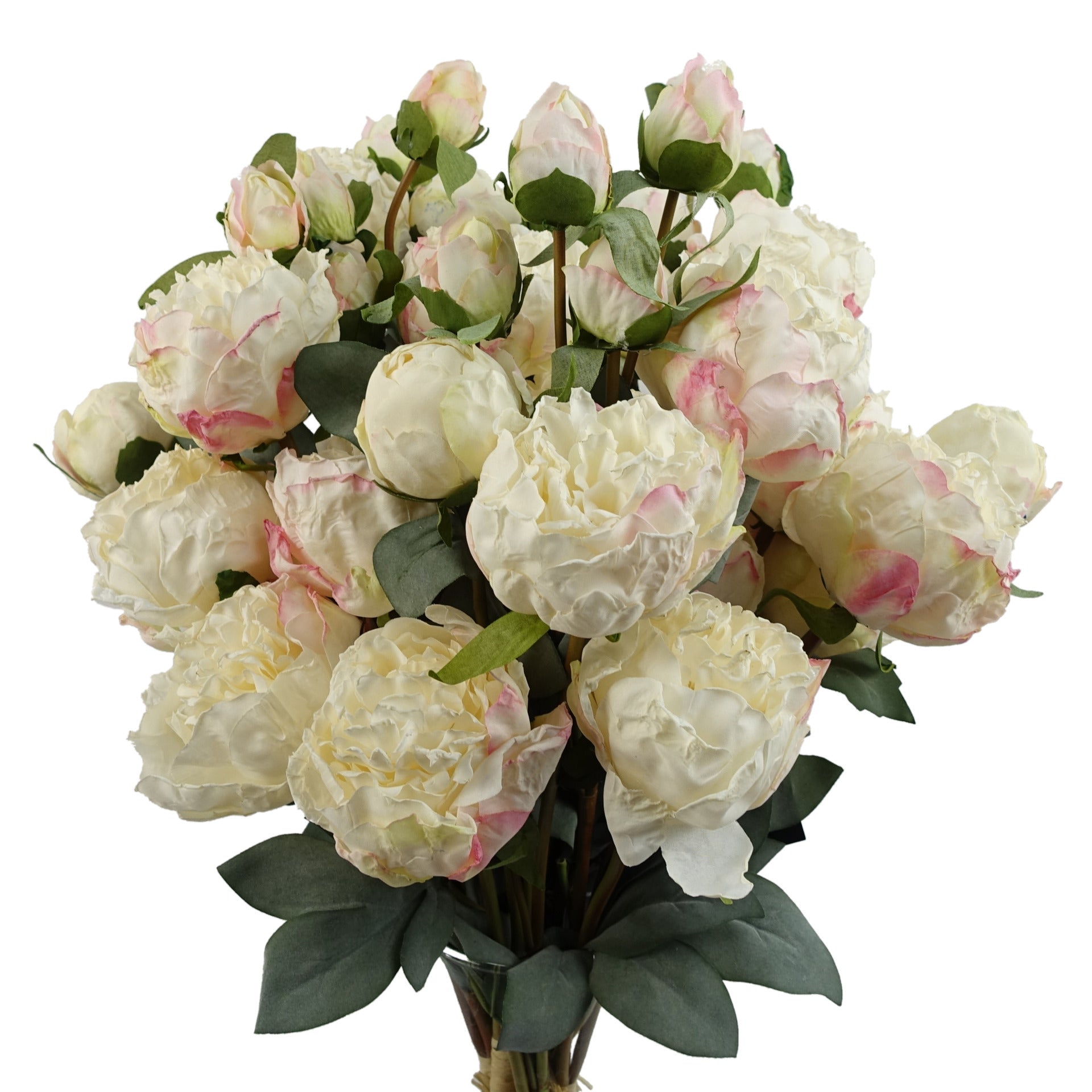 6 x 55cm Cream Peony Artificial Flower Stems