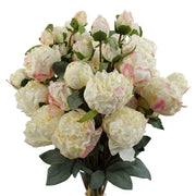 6 x 55cm Cream Peony Artificial Flower Stems