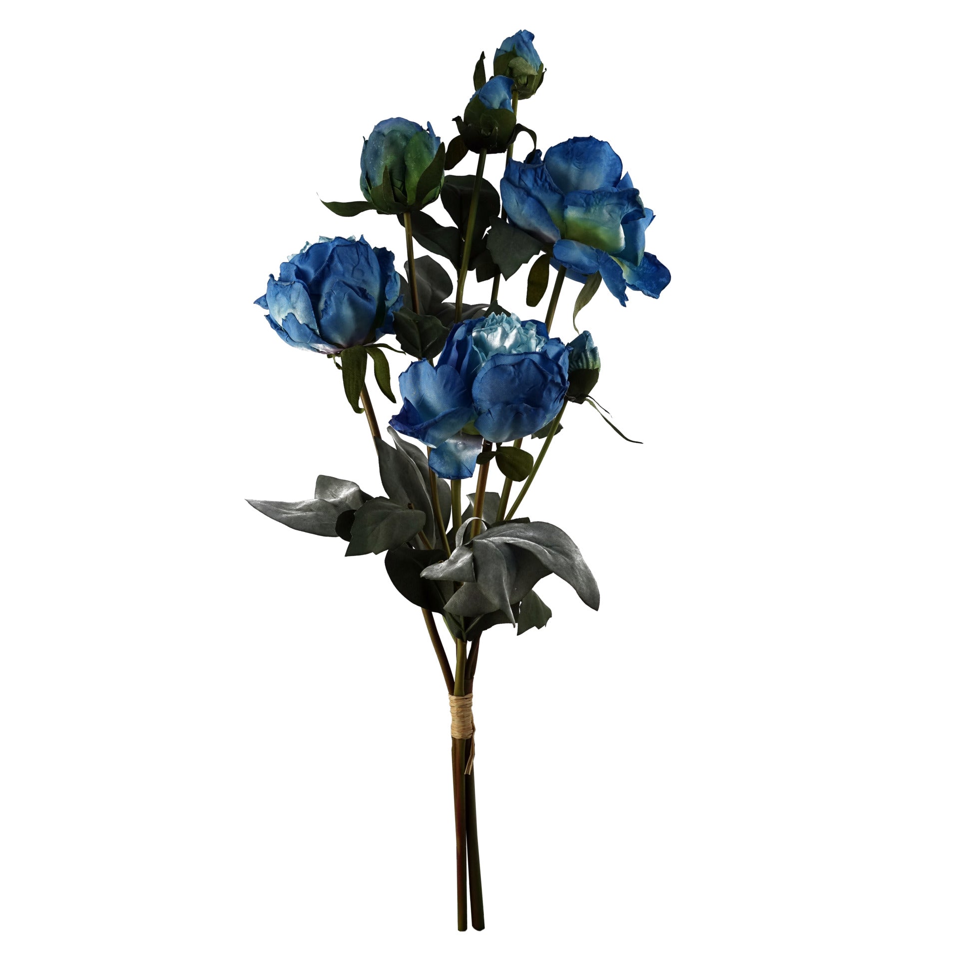 55cm Blue Peony Artificial Flowers Spray
