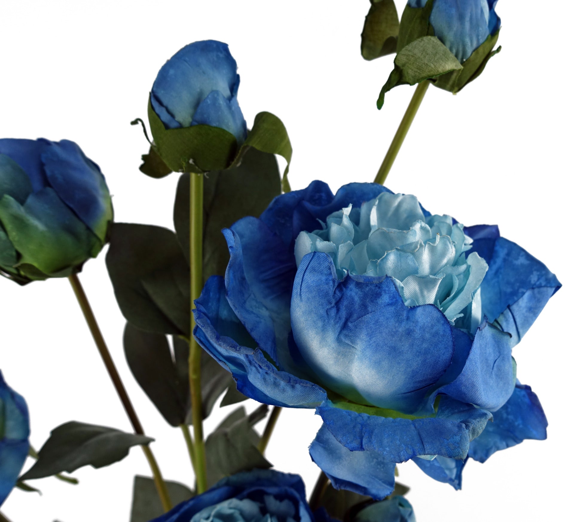 55cm Blue Peony Artificial Flowers Spray