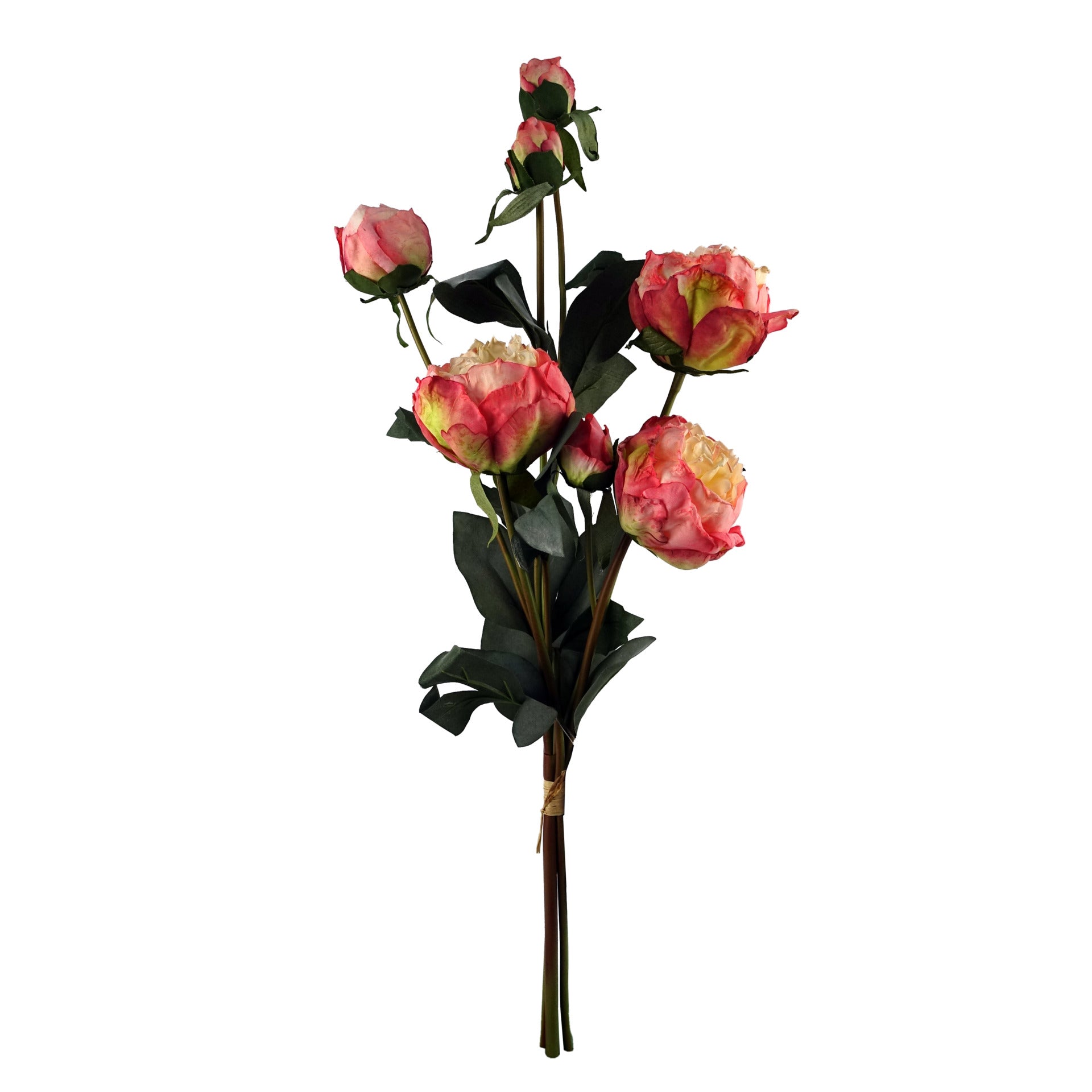 6 x 55cm Pink Peony Artificial Flower Stems