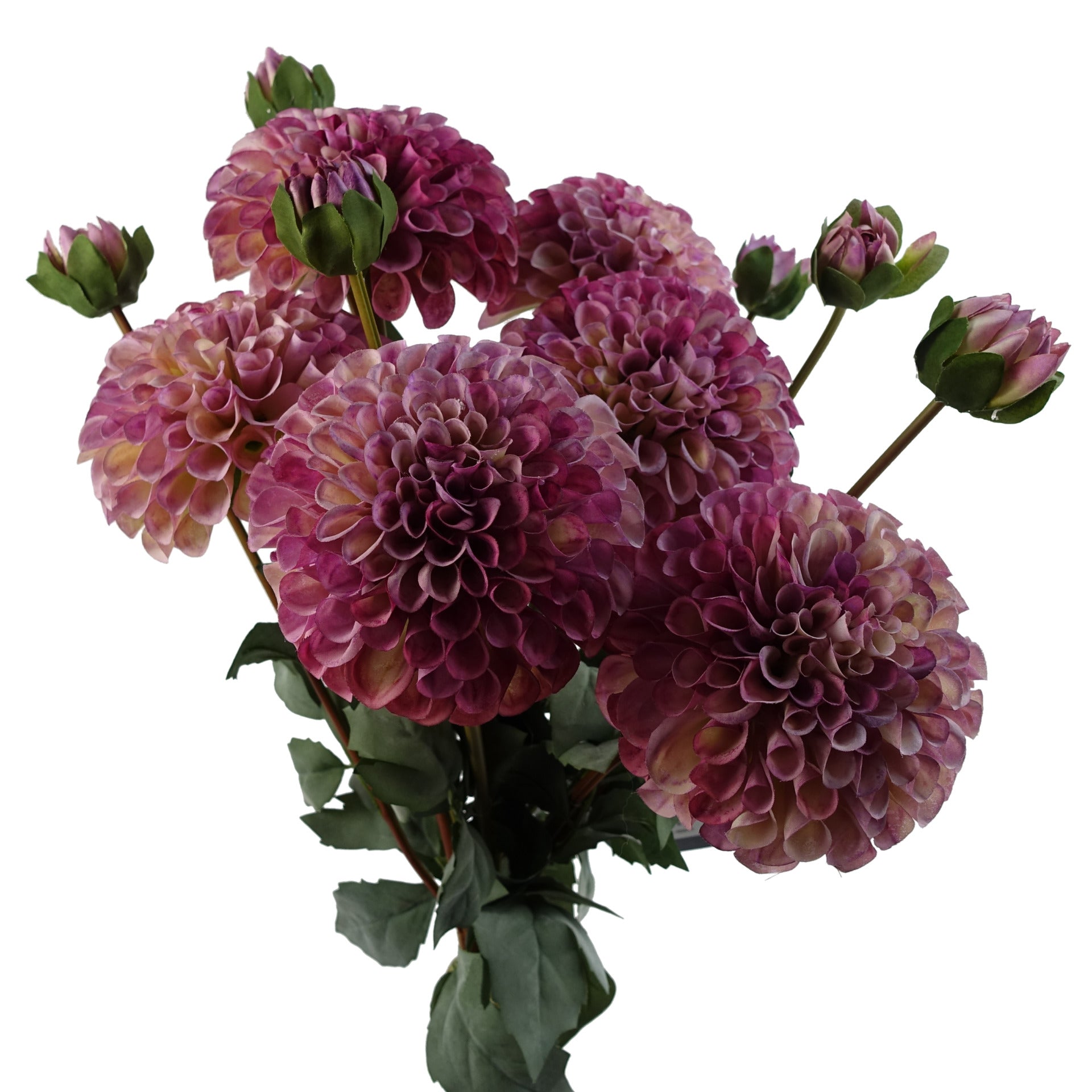 6 x 75cm Dhalia PomPom Artificial Flowers Pink