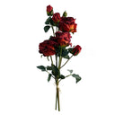 6 x 60cm Red Rose Artificial Flower Sprays - 24 Flowers 18 Buds