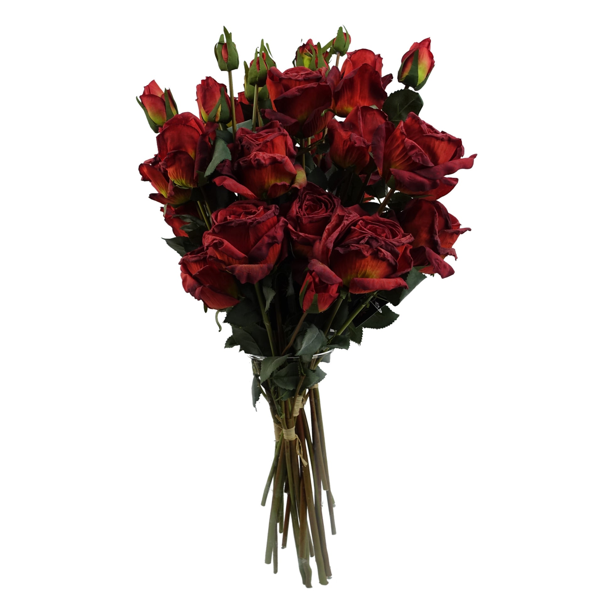 6 x 60cm Red Rose Artificial Flower Sprays - 24 Flowers 18 Buds