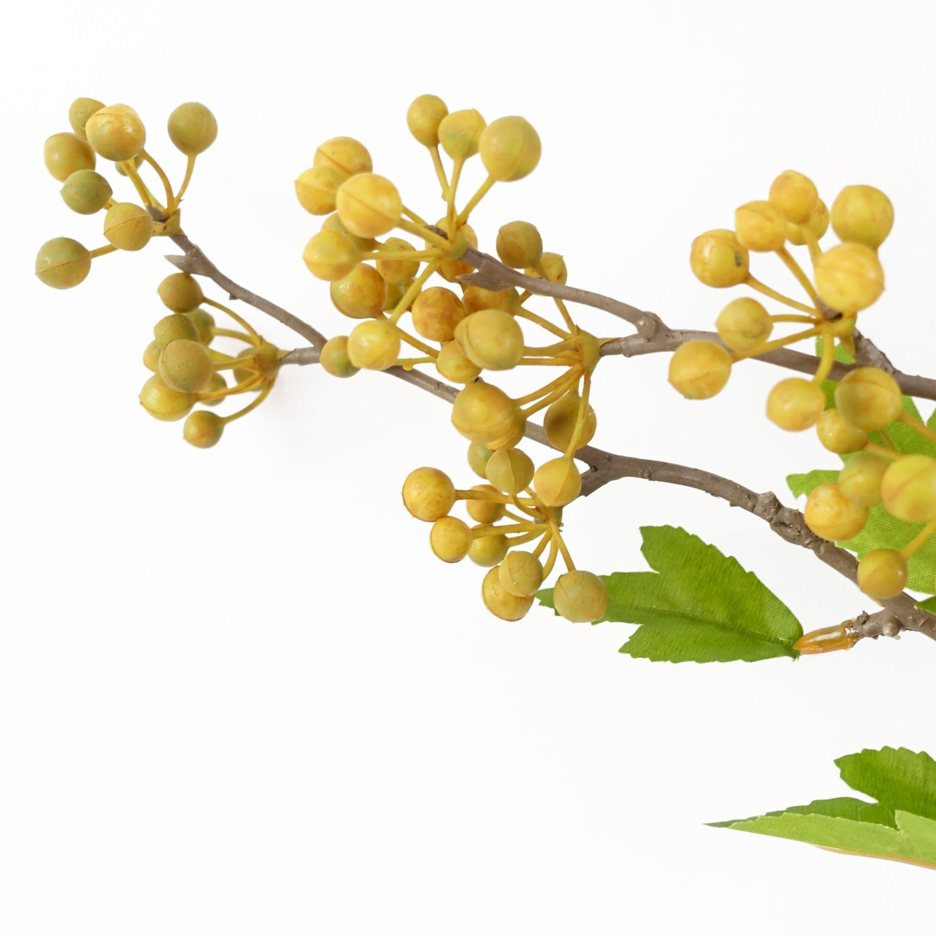 90cm Artificial Yellow Berry Stem