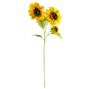 88cm Yellow Artificial Sunflower - 3 heads