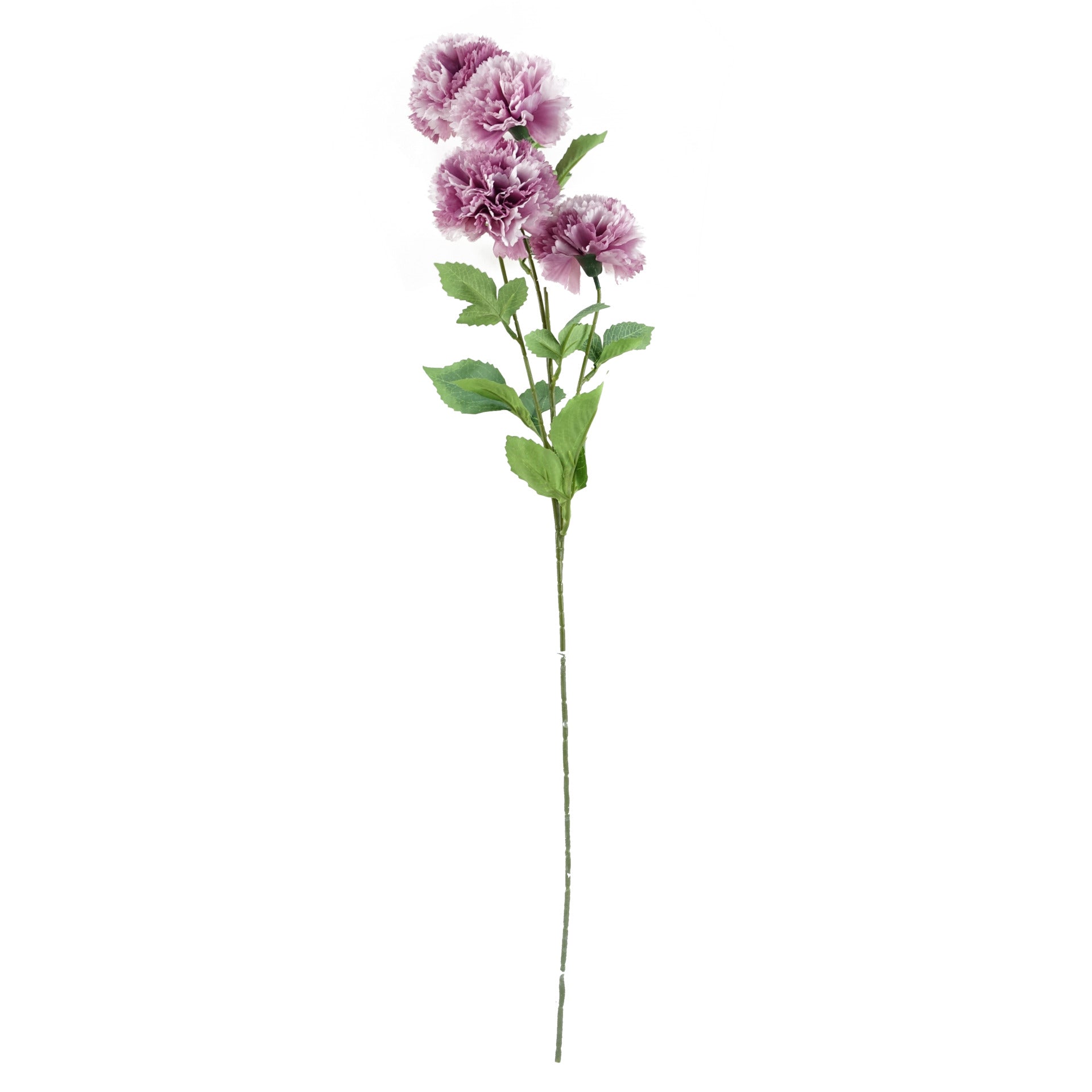 70cm Pink Artificial Carnation Stem - 4 Flowers