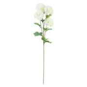 70cm White Artificial Carnation Stem - 4 Flowers