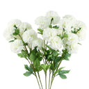 Pack of 6 x 70cm White Artificial Carnation Stem - 24 Flowers